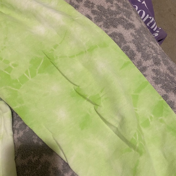 Lime green Tie dye sweat pants - Picture 3 of 4